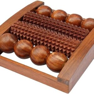 wooden foot massager acupressure and pain relief 6 roll/feet massager 6 roller stress acupressure (copy)