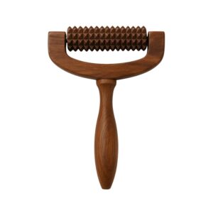 wooden foot massager roller | deep acupressure reflexology tool for feet, legs & calf | handheld muscle relaxation massager | natural wood pain relief therapy