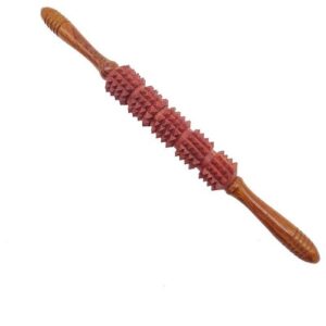rose wood belan style 12” acupressure roller unisex massager full body pain relief for calf back neck shoulder deep tissue muscle relaxation massage therapy self massager