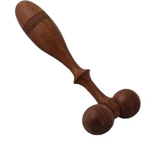 wooden acupressure back pain relief spine, back massager neck massager multi purpose body | face massager with 6 roller pack of 3