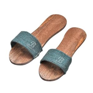 handcrafted wooden slippers for men & women – natural wood traditional sandals with toe post design, lightweight indoor footwear foot feet slippers chappal khadau slepers (copy)