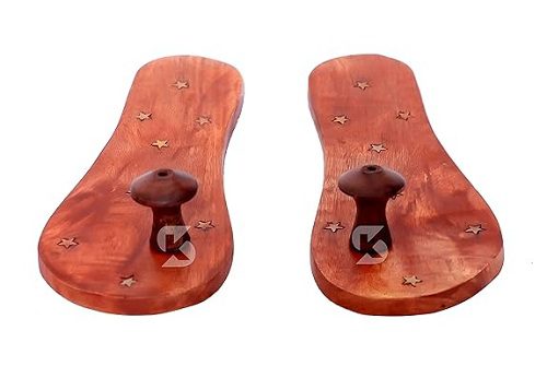 handcrafted wooden slippers for men & women – natural wood traditional sandals with brass star design, lightweight indoor footwear handcrafted wooden slippers for men & women – natural wood traditional sandals with brass star design, lightweight indoor footwear