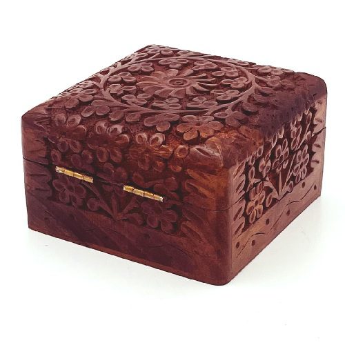 handmade wooden jewellery box for women jewel organizer hand carved with intricate full kashmiri carvings wood jewel organizer jewelry box for woman gift (4 x 4 inch) handmade wooden jewellery box for women jewel organizer hand carved with intricate full kashmiri carvings wood jewel organizer jewelry box for woman gift (4 x 4 inch)