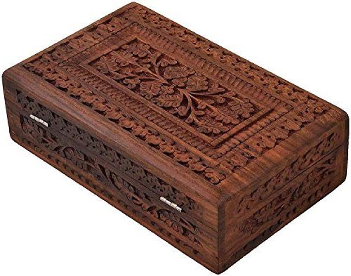 wooden carvings jewellery box for women storage boxes gold jewellery box organisers vanity organiser for women jewellery wooden box for gift (12 x 8 inch) wooden carvings jewellery box for women storage boxes gold jewellery box organisers vanity organiser for women jewellery wooden box for gift (12 x 8 inch)