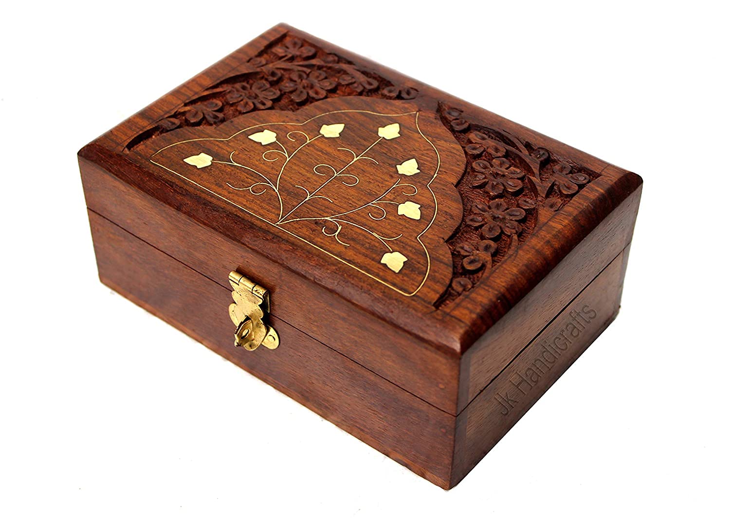handcrafted wooden jewelry box with carving & brass inlay for women – elegant keepsake box for jewelry, trinkets & treasured memories, unique gift for birthdays and special occasions handcrafted wooden jewelry box with carving & brass inlay for women – elegant keepsake box for jewelry, trinkets & treasured memories, unique gift for birthdays and special occasions