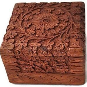 wooden jewellery box for women jewelry storage boxes gold box organisers vanity organiser for women jewellery wooden box for gift 4 x 4 inch