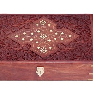 wooden jewellery box for women storage boxes gold jewellery box organisers vanity organiser for women jewellery wooden box for gift 12 x 8 inch